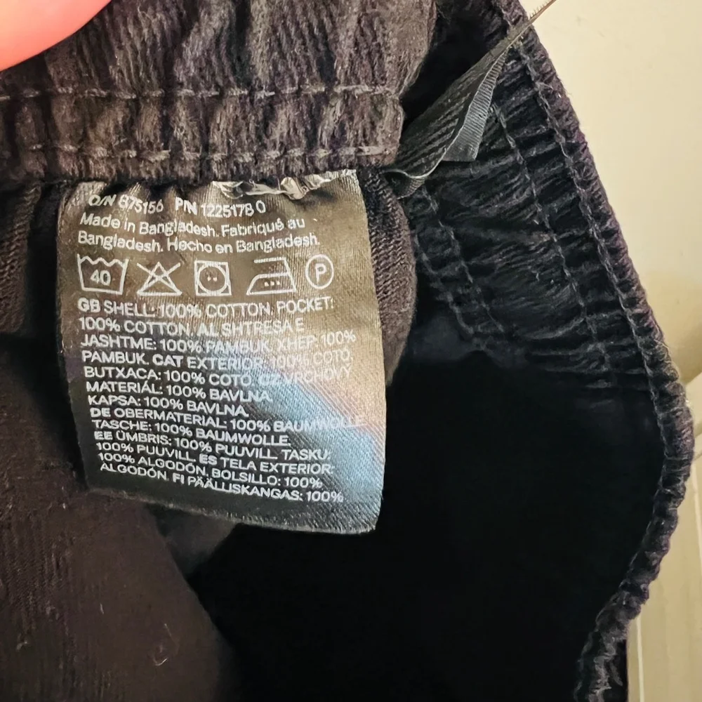 H&M Men's Black Baggy Oversized Joggers Size Small